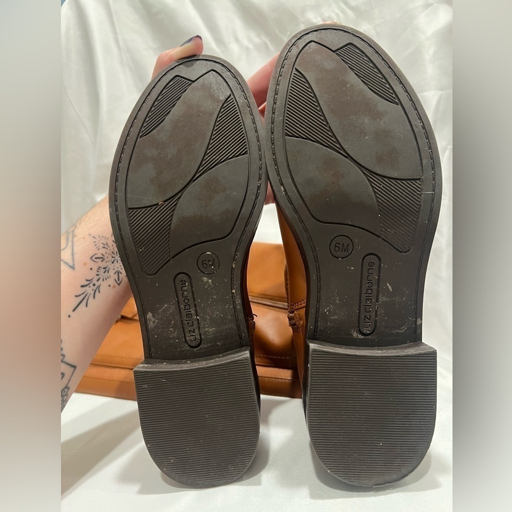 Liz Claiborne Camel Brown Roundup Riding Boots 6 - Picture 5 of 8